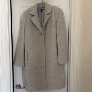 Eileen Fisher Light Gray Alpaca Blend Coat